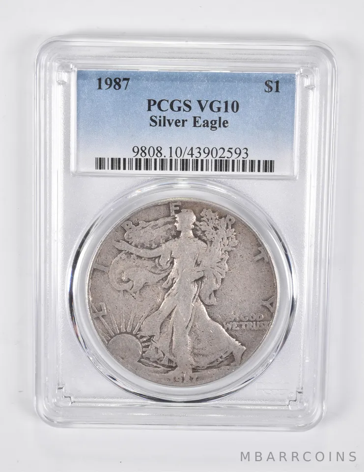 VG10 1987 American Silver Eagle PCGS Lowball *1781