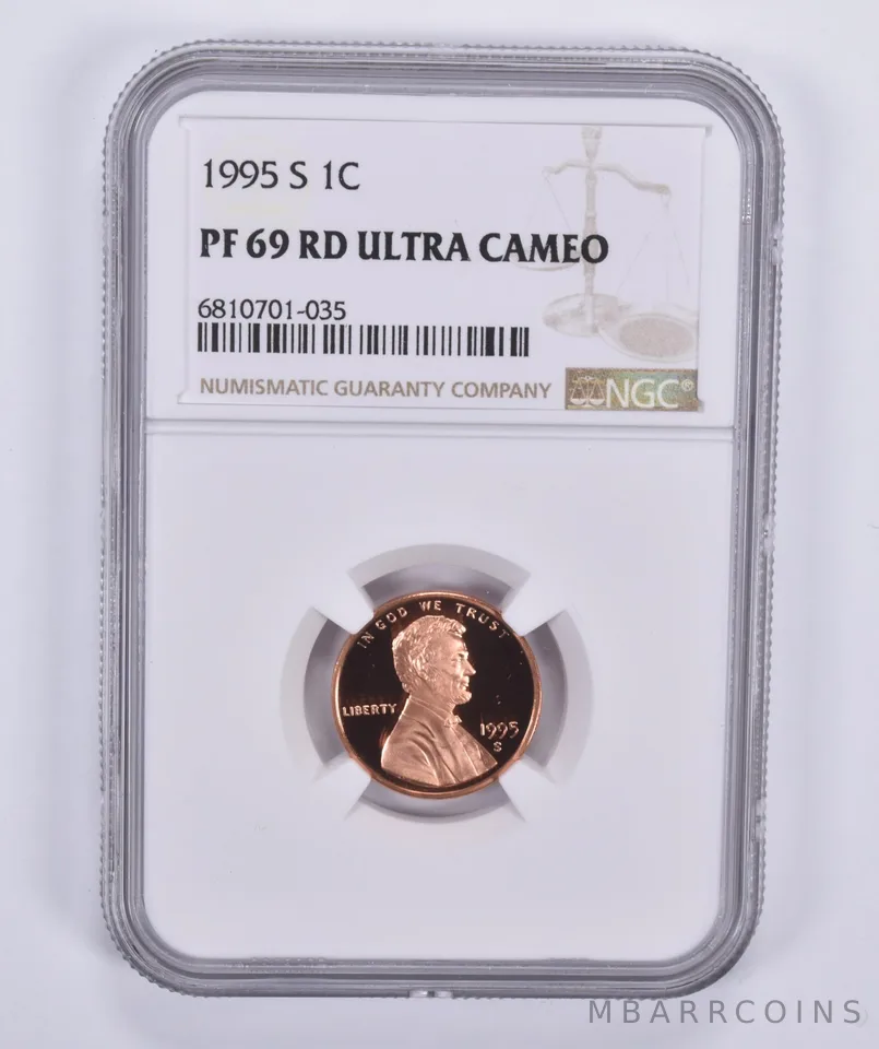 1995-S Lincoln Memorial Cent PF69 RD UCAM NGC Brown Lbl