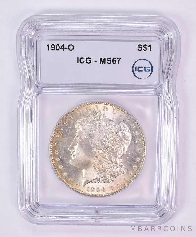 1904-O Morgan Silver Dollar MS67 ICG Beautiful Tone *1204