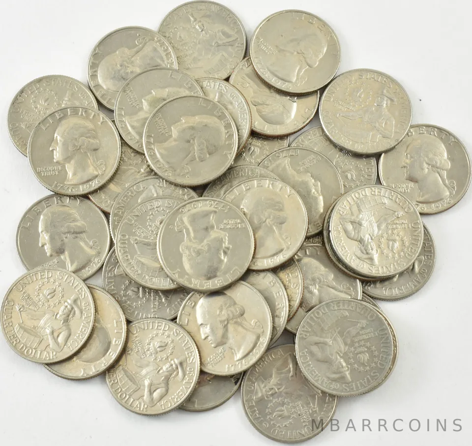 (40) 1976 P/D Bicentennial Washington Drummer Boy Quarters Circulated