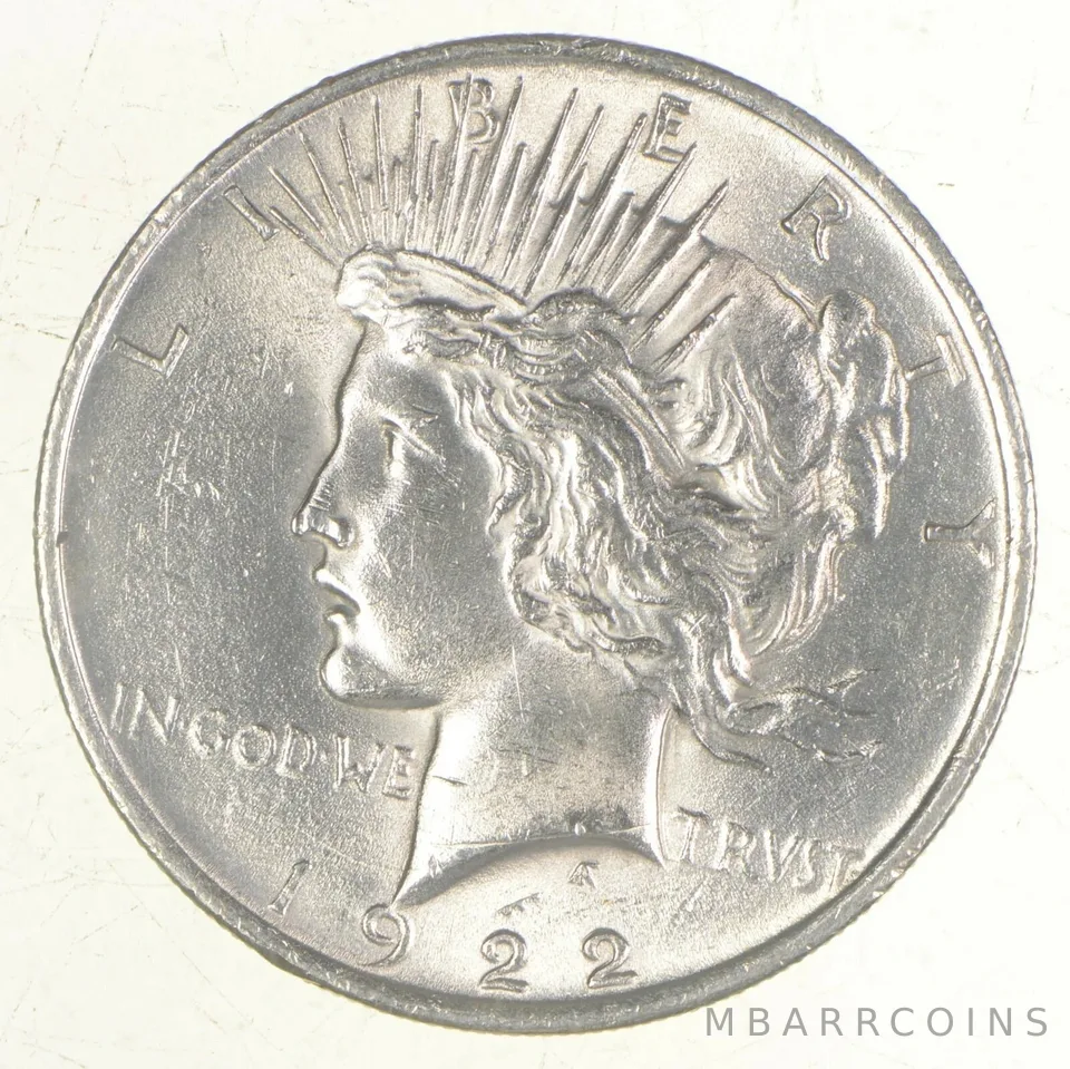 (1) AU 1922 (P) Peace Silver Dollar 90% - Almost Unc -Dripping with Luster