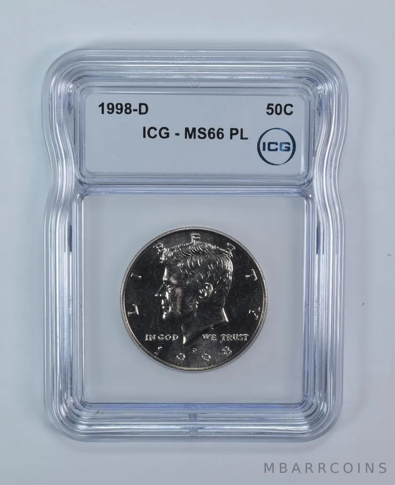 1998-D Kennedy Half Dollar MS66 PL ICG