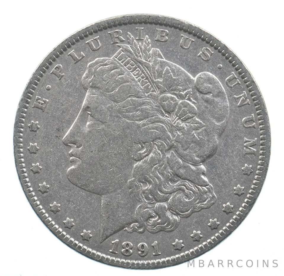 Early - 1891 Morgan Silver Dollar - 90% US Coin *960