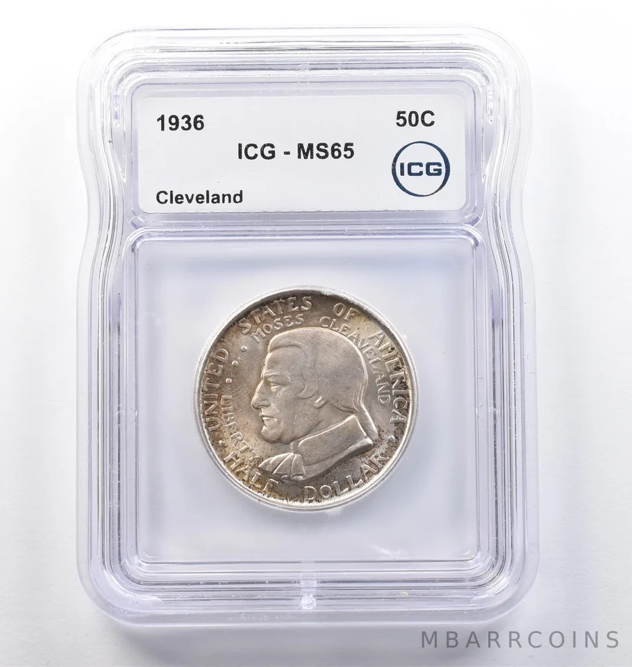 1936 Cleveland OH Commemorative Half Dollar MS65 ICG *0163