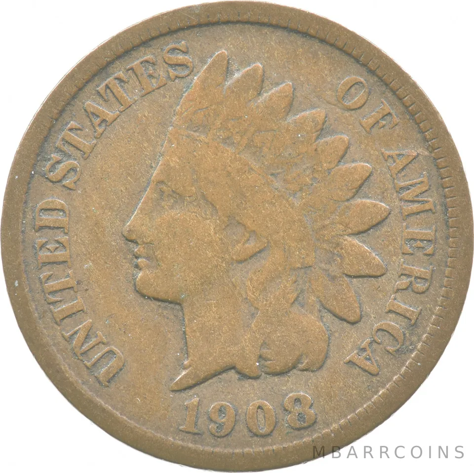 1908-S Indian Head Cent a8987