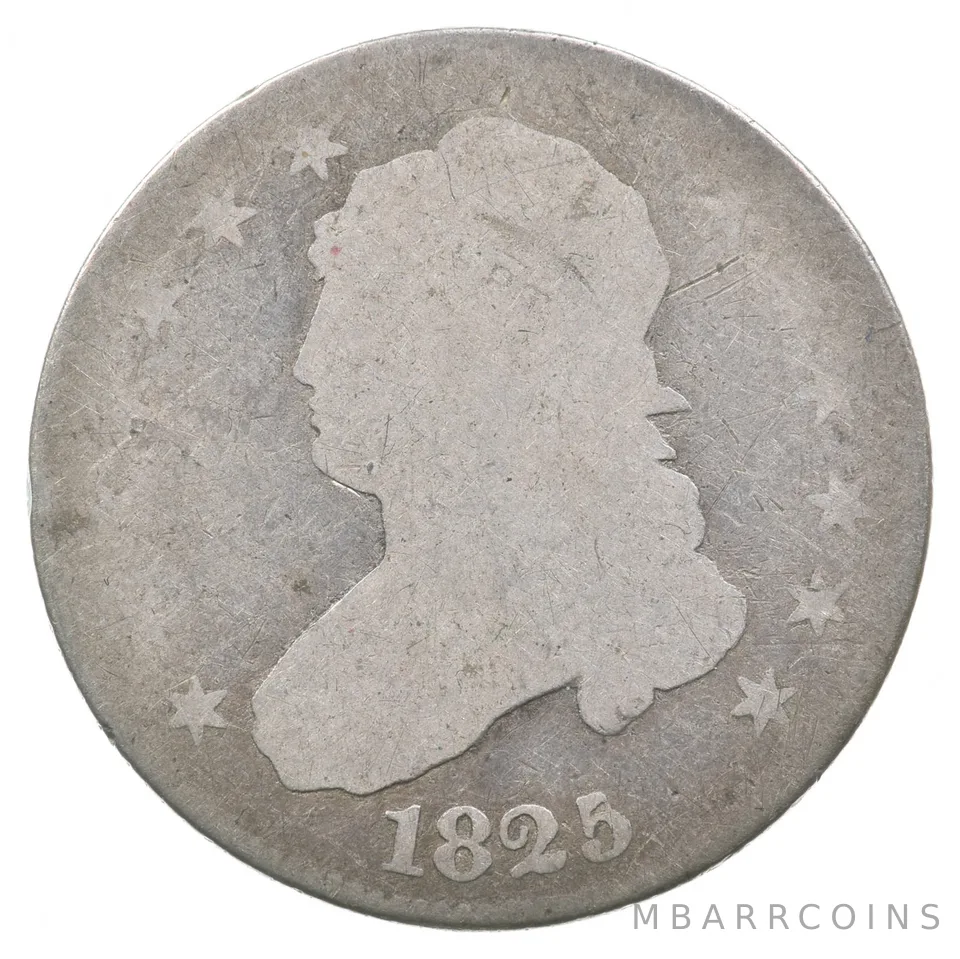 1825 Capped Bust Quarter 1825/4/2 *8897