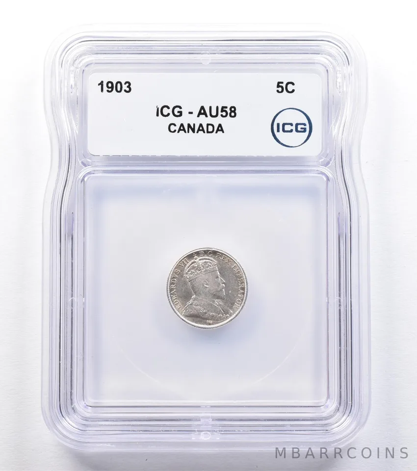1903 Canada 5 Cents AU58 ICG *1817