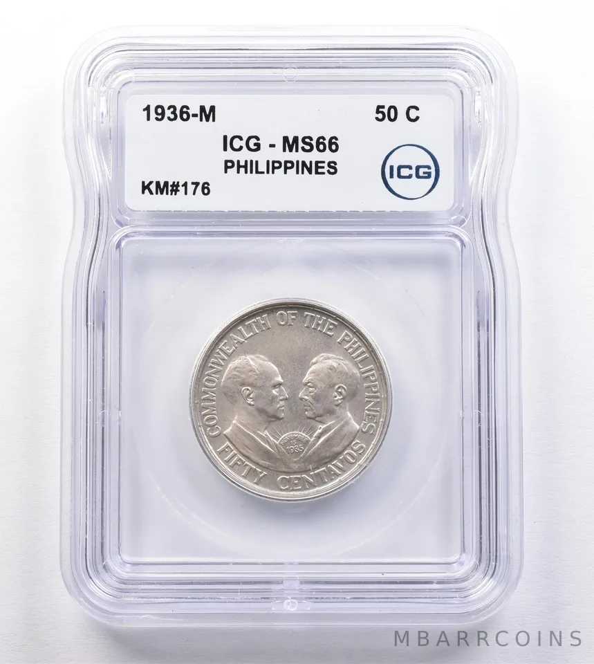 1936 M Philippines 50 Centavos KM#176 MS66 ICG *2027