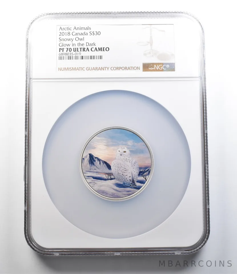 2018 Canada 30 Dollars Silver Arctic Animals Snowy Owl PF70 UCAM NGC *4302