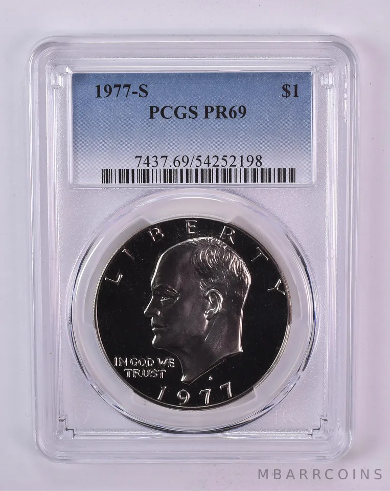 1977-S Eisenhower $1 PR69 PCGS Blue Label