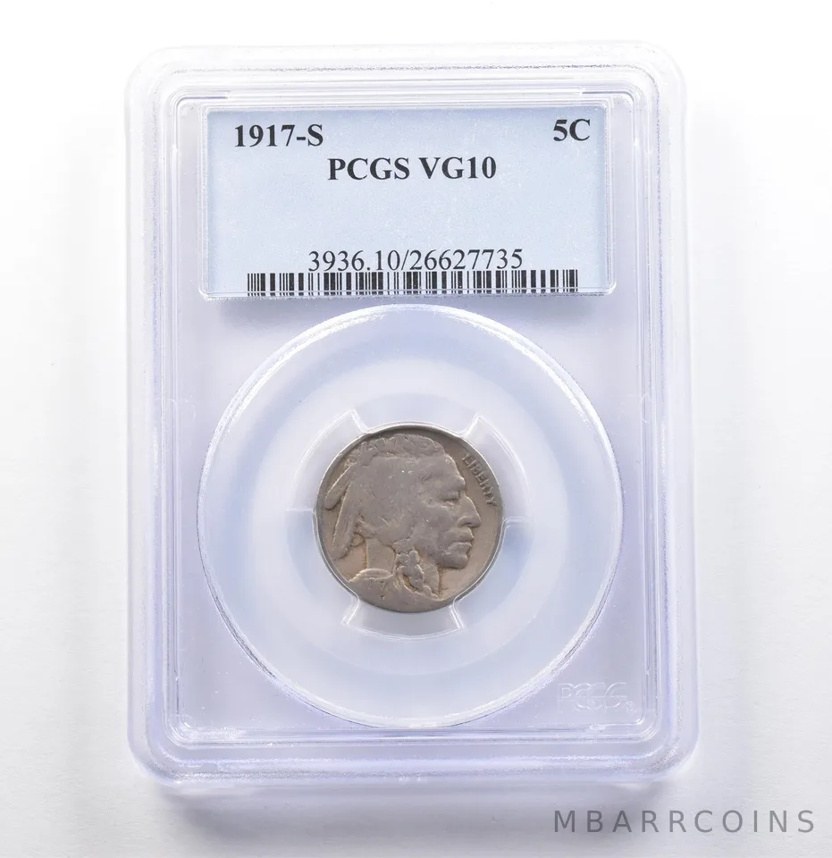 1917-S Indian Head Buffalo Nickel VG10 PCGS *9969