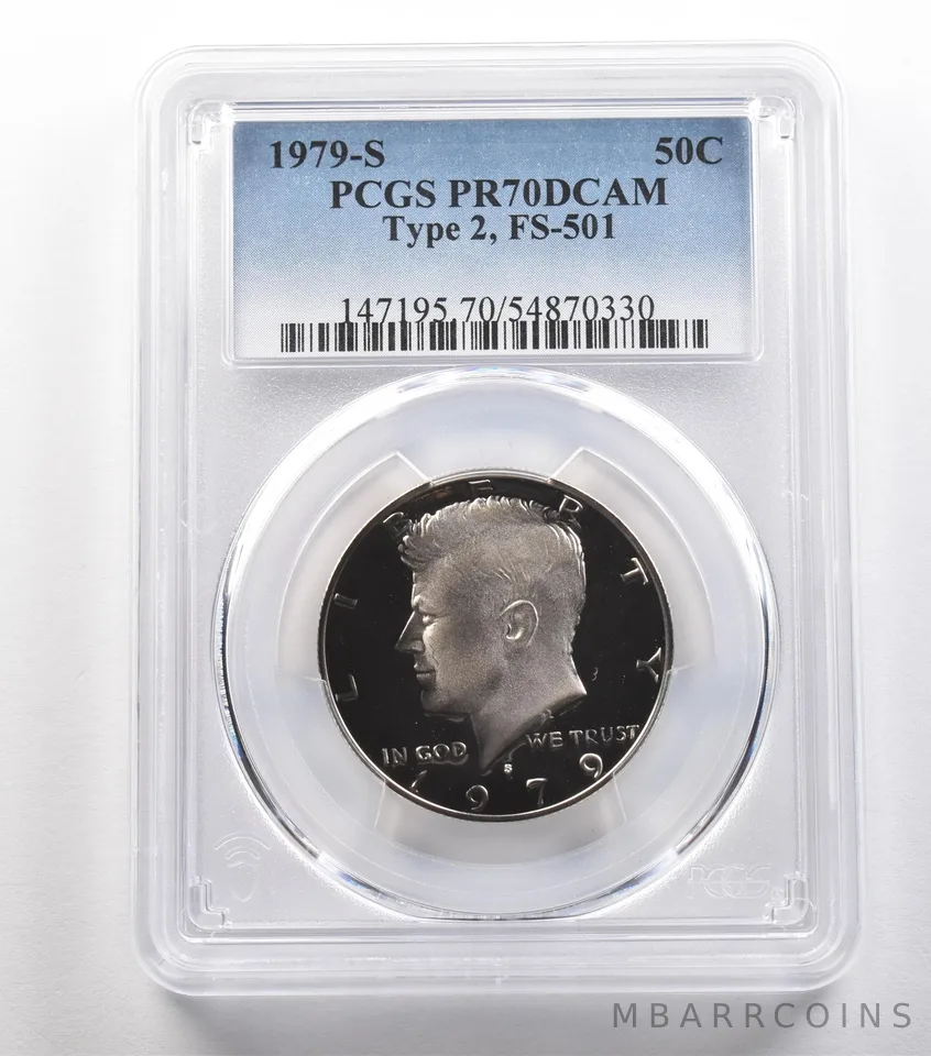 1979-S Kennedy Half Dollar Type 2 FS-501 PR70 DCAM PCGS *4833