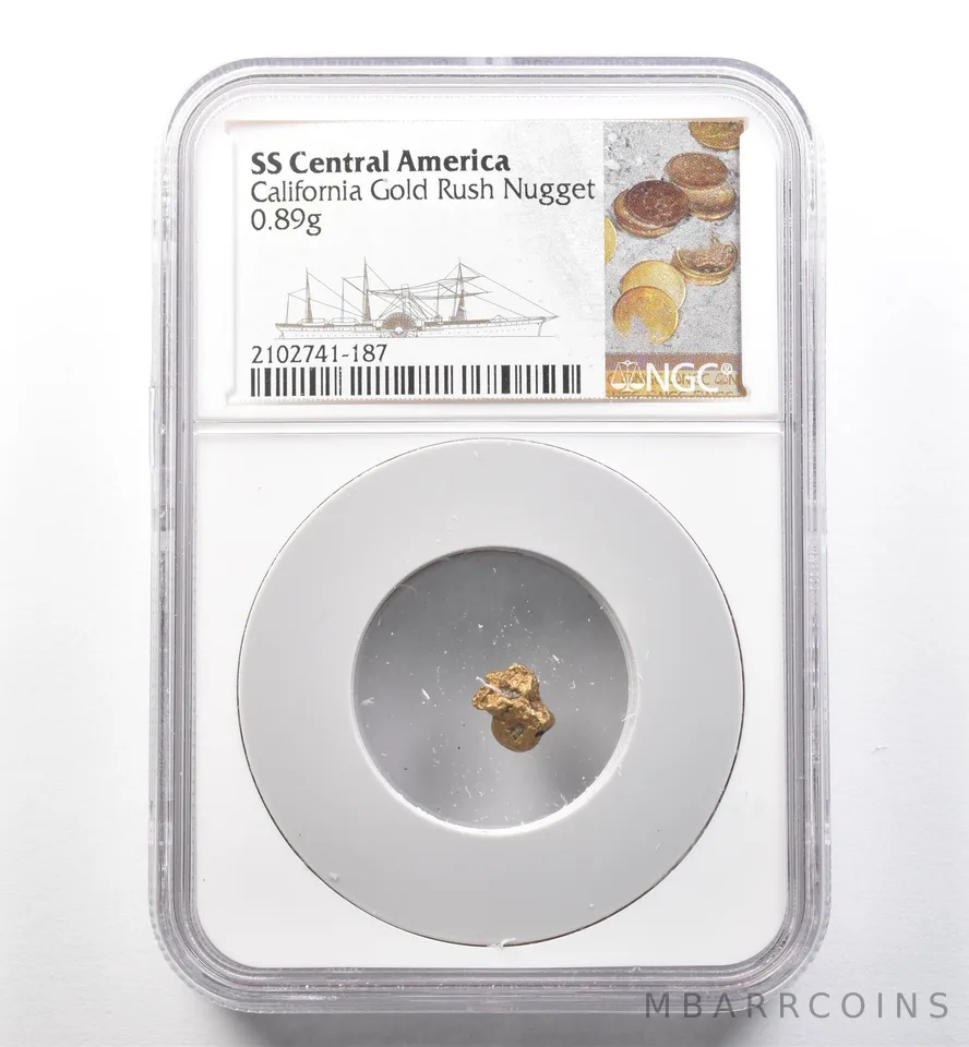 0.89 Gram Gold Nugget SS Central America California Gold Rush NGC *7779