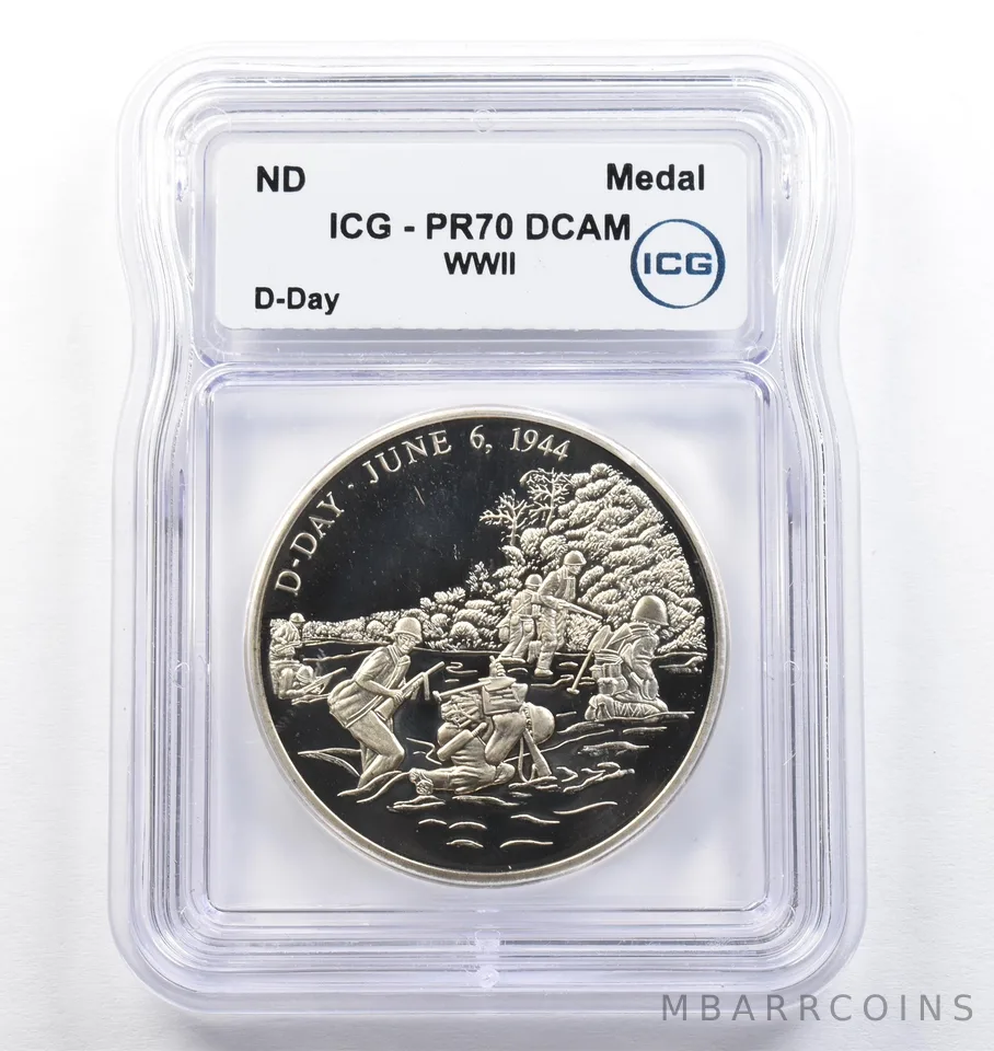 ND WWII D-Day Commemorative Medal PR70 DCAM ICG *0732