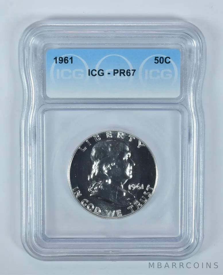 1961 Franklin Half Dollar PR67 ICG