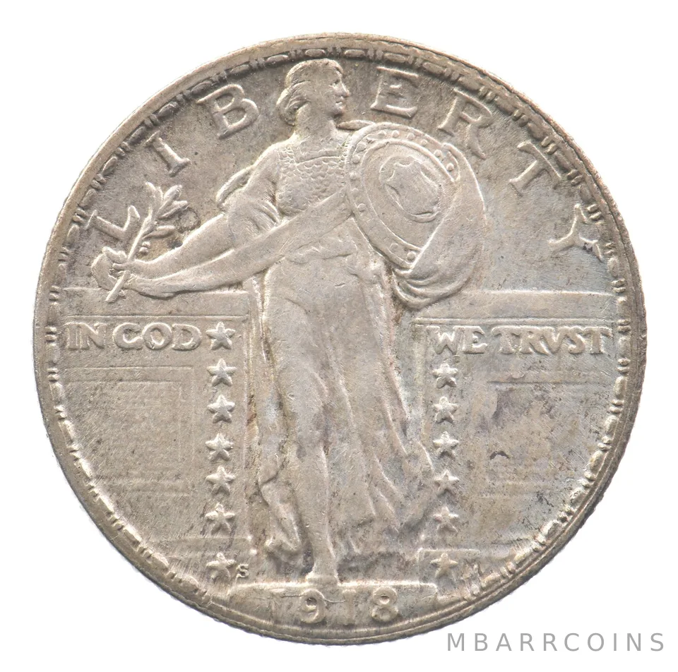 1918-S Standing Liberty Quarter a9082