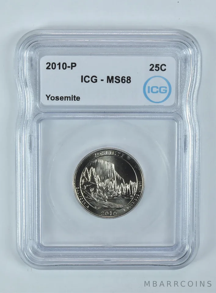 2010-P Washington Quarter ATB Yosemite MS68 ICG