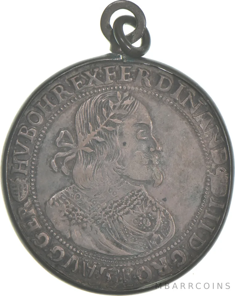 1655 Bohemia 1 Thaler Ferdinand III Pendant Mount *8023