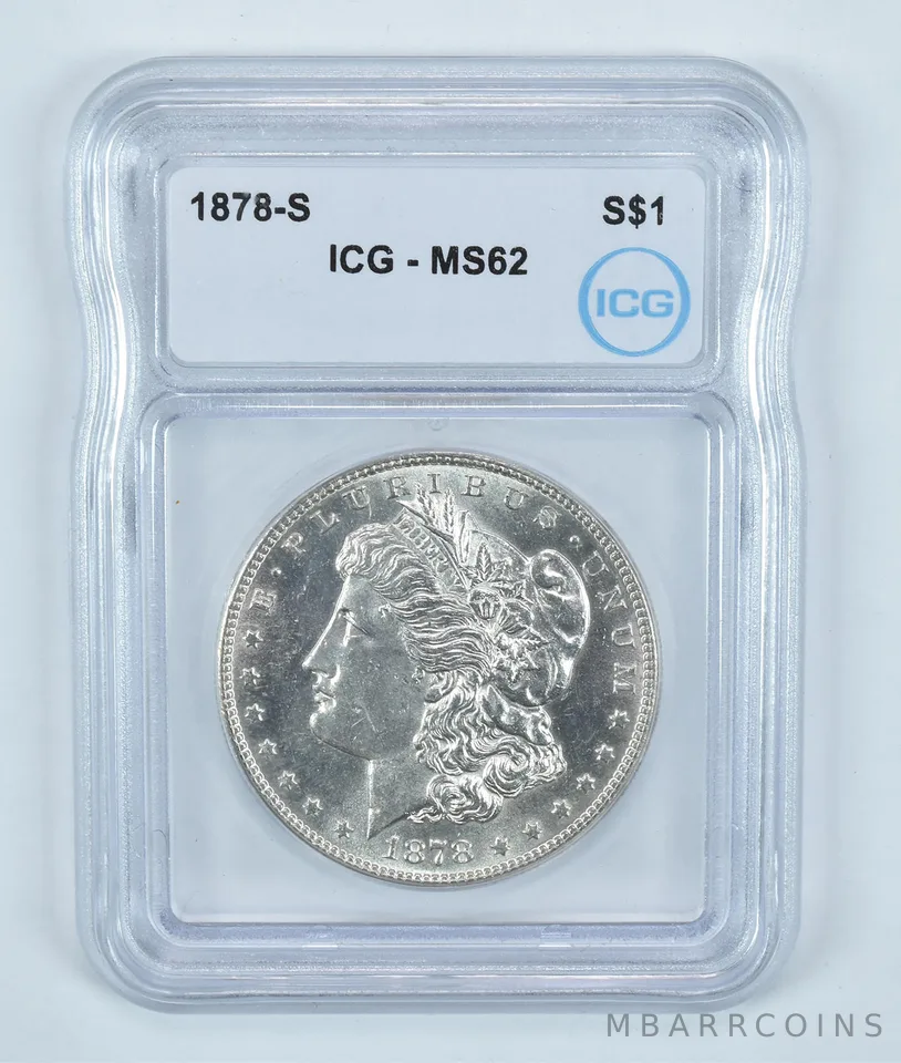 1878-S Morgan Silver Dollar MS62 ICG