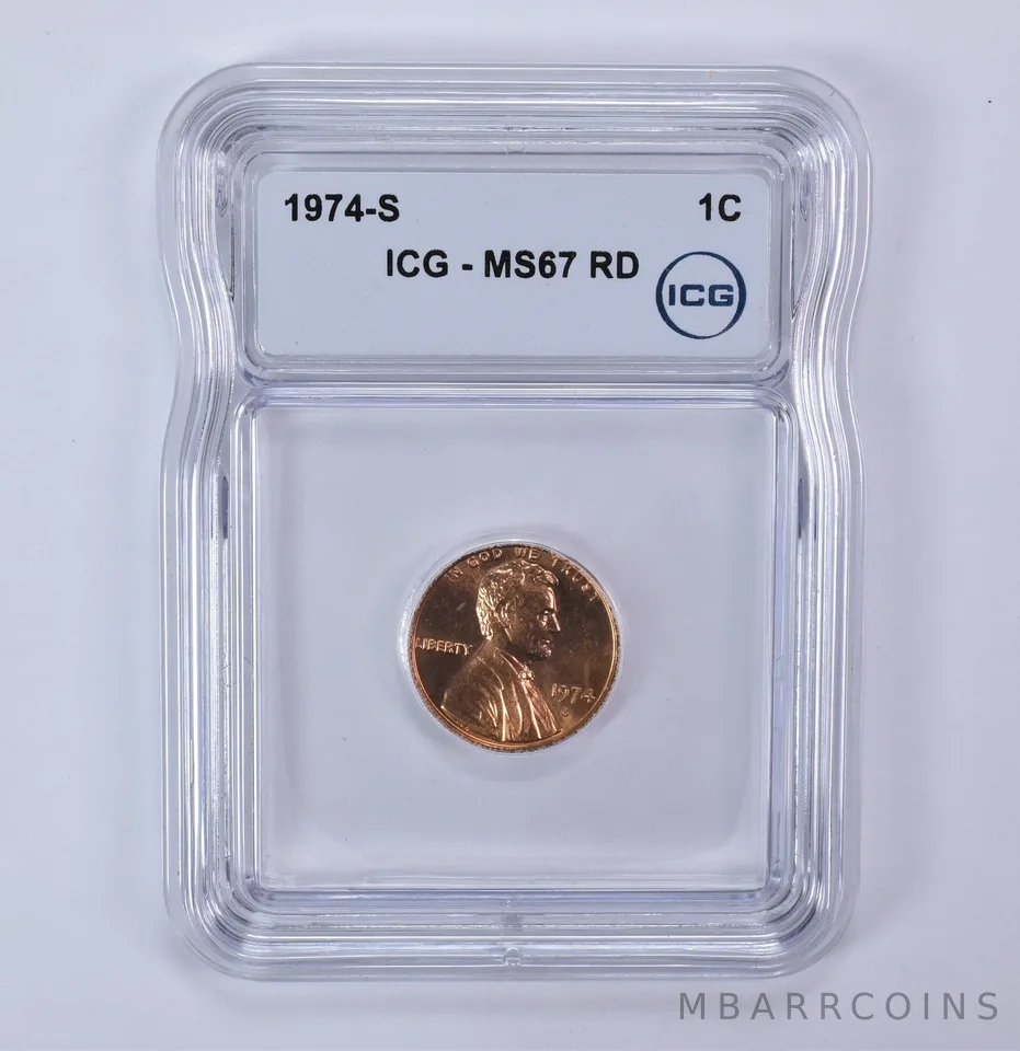 1974-S Lincoln Memorial Cent MS67 RD ICG
