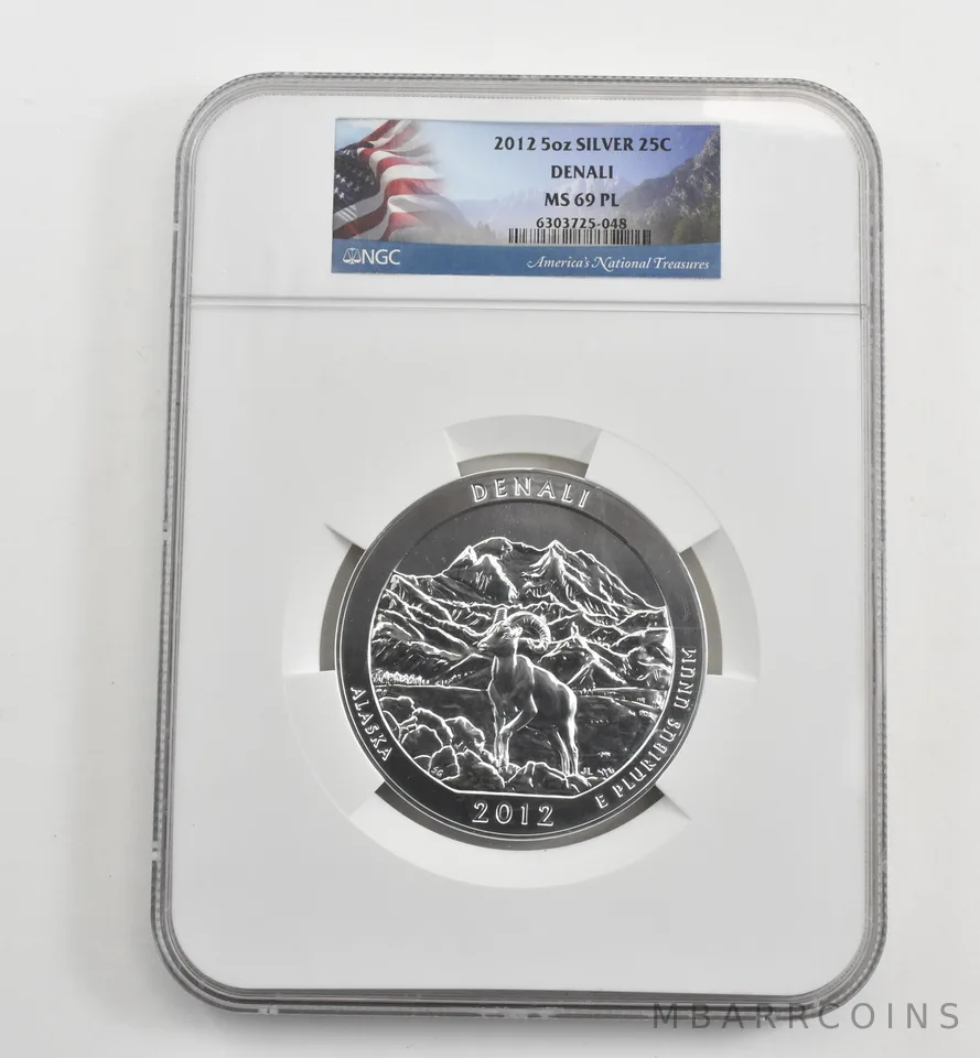 2012 5 Oz Silver Quarter America The Beautiful Denali MS69 PL NGC *1649