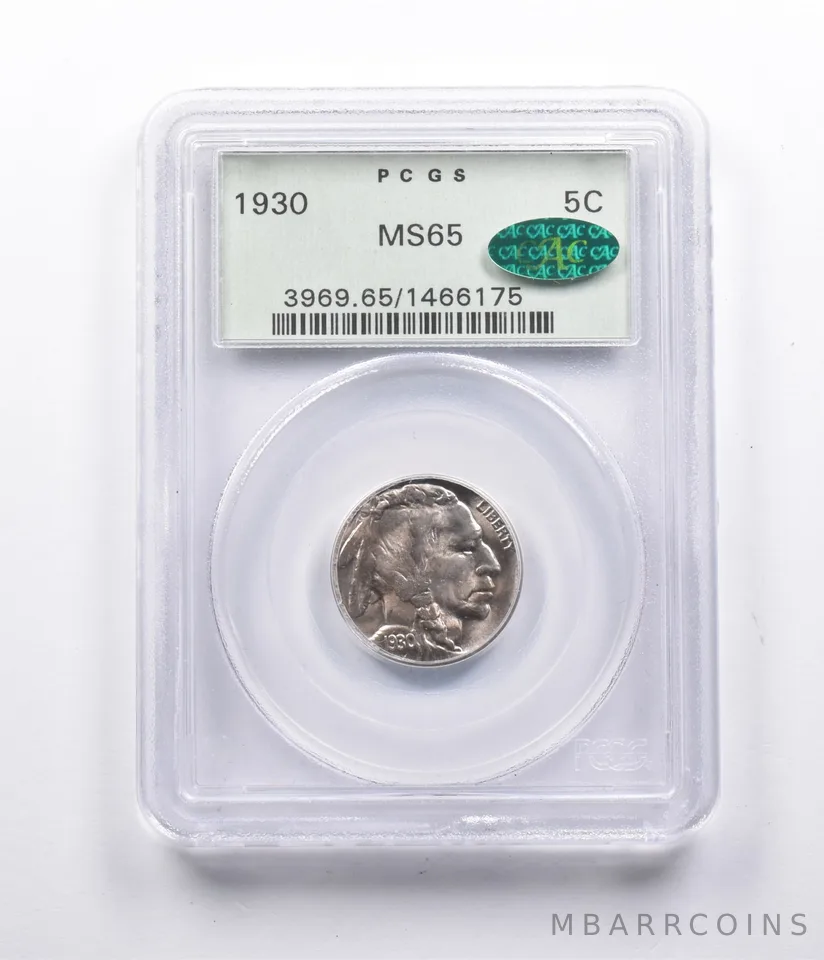 MS65 1930 Indian Head Buffalo Nickel CAC PCGS *0838