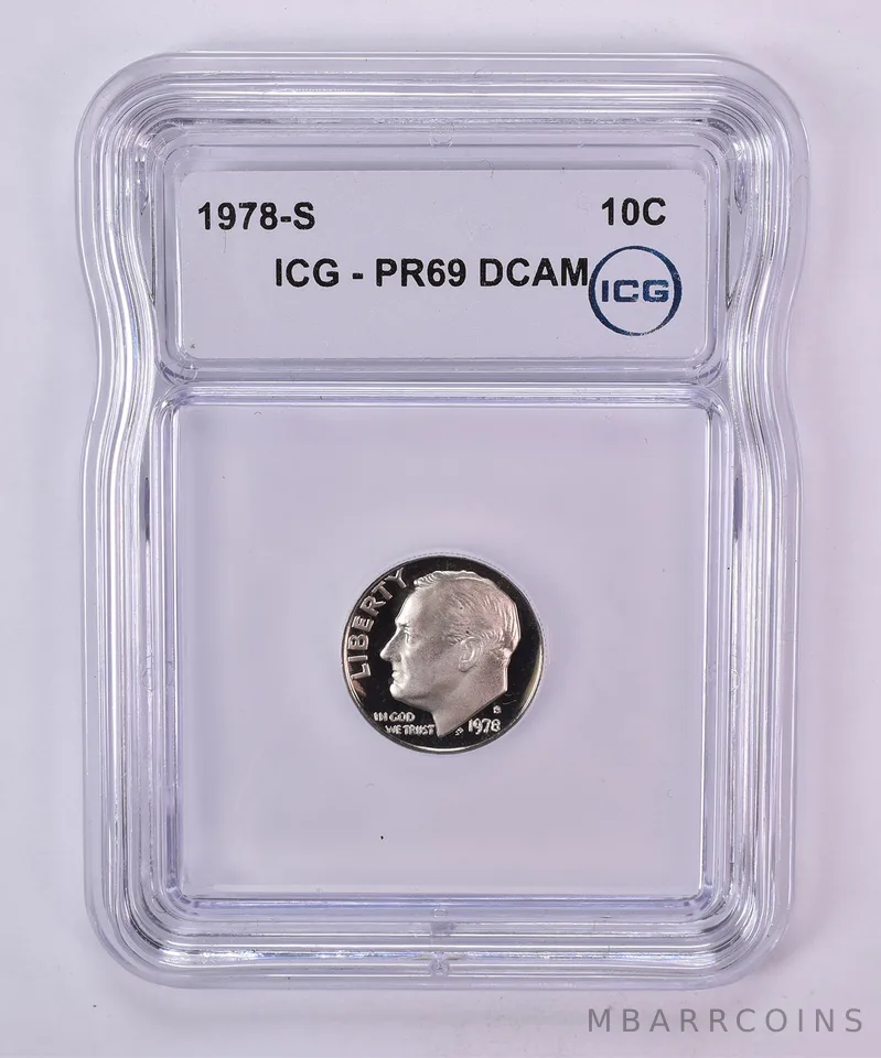 1978-S Roosevelt Dime PR69 DCAM ICG
