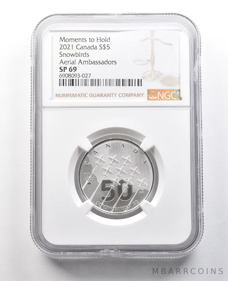 2021 Canada 5 Dollars Silver Snowbirds Aerial Ambassadors SP69 NGC *8420