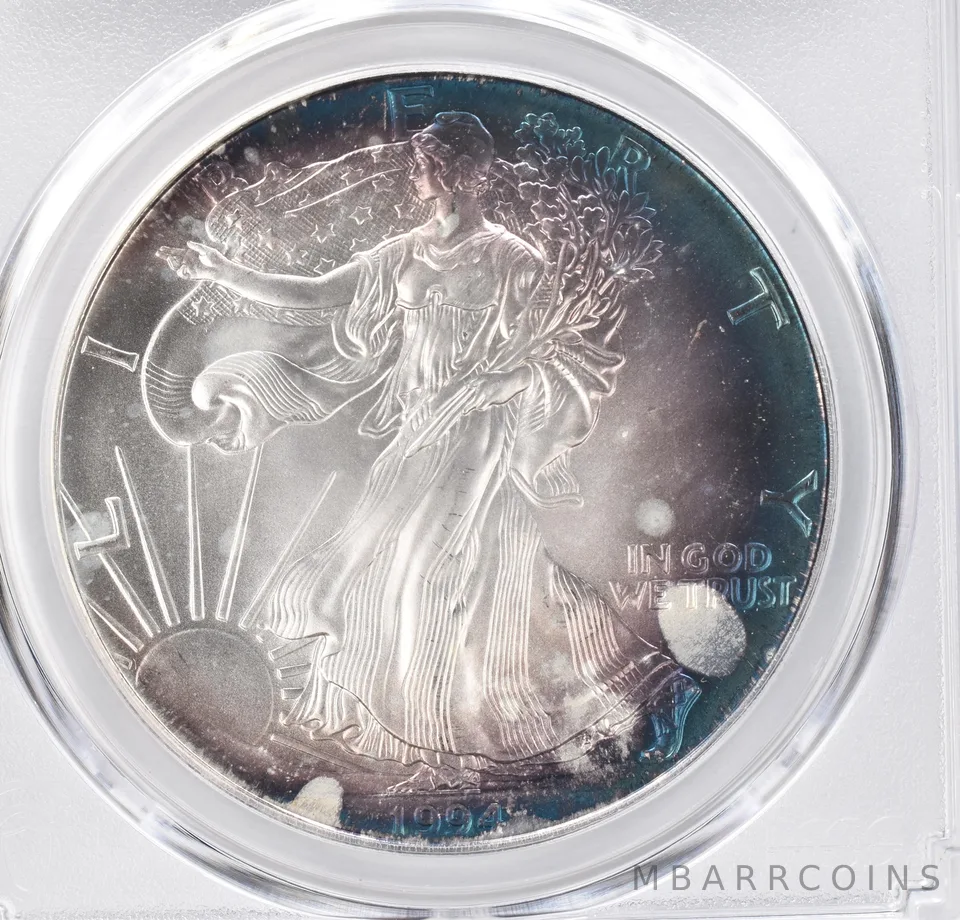 1994 American Silver Eagle MS68 PCGS Beautiful Tone *1275
