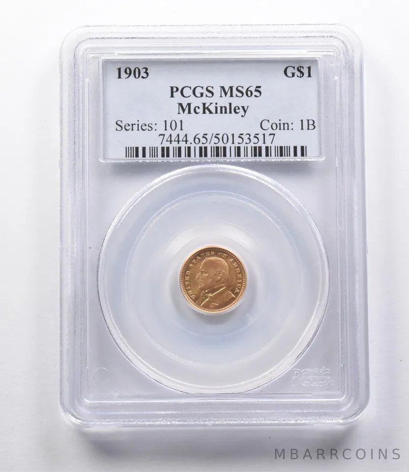 MS65 1903 $1 McKinley Gold Dollar PCGS a2746