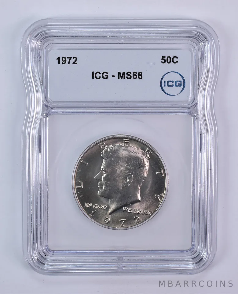 1972 Kennedy Half Dollar MS68 ICG