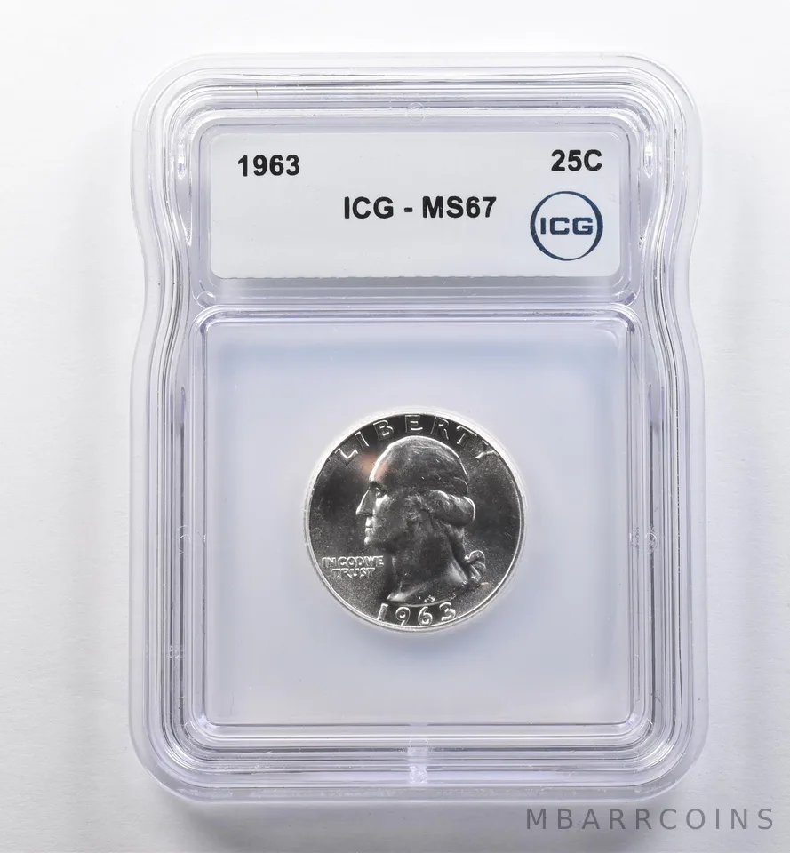 1963 Washington Quarter MS67 ICG a2305