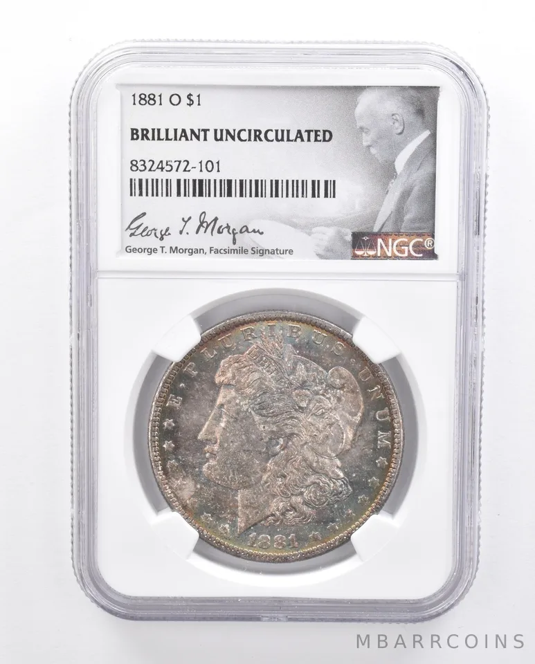 1881-O Morgan Silver $1 T Morgan Facsimile Signature BU NGC Nice Tone *6107