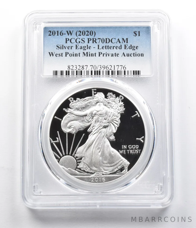 PR70DCam 2016-W (2020) American Silver Eagle West Point Private Auct. PCGS a5925
