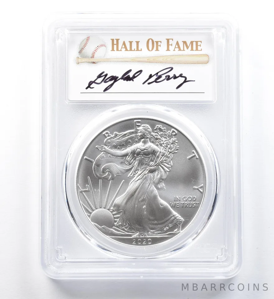 2020 American Silver Eagle Gaylord Perry FDOI MS70 PCGS *1209