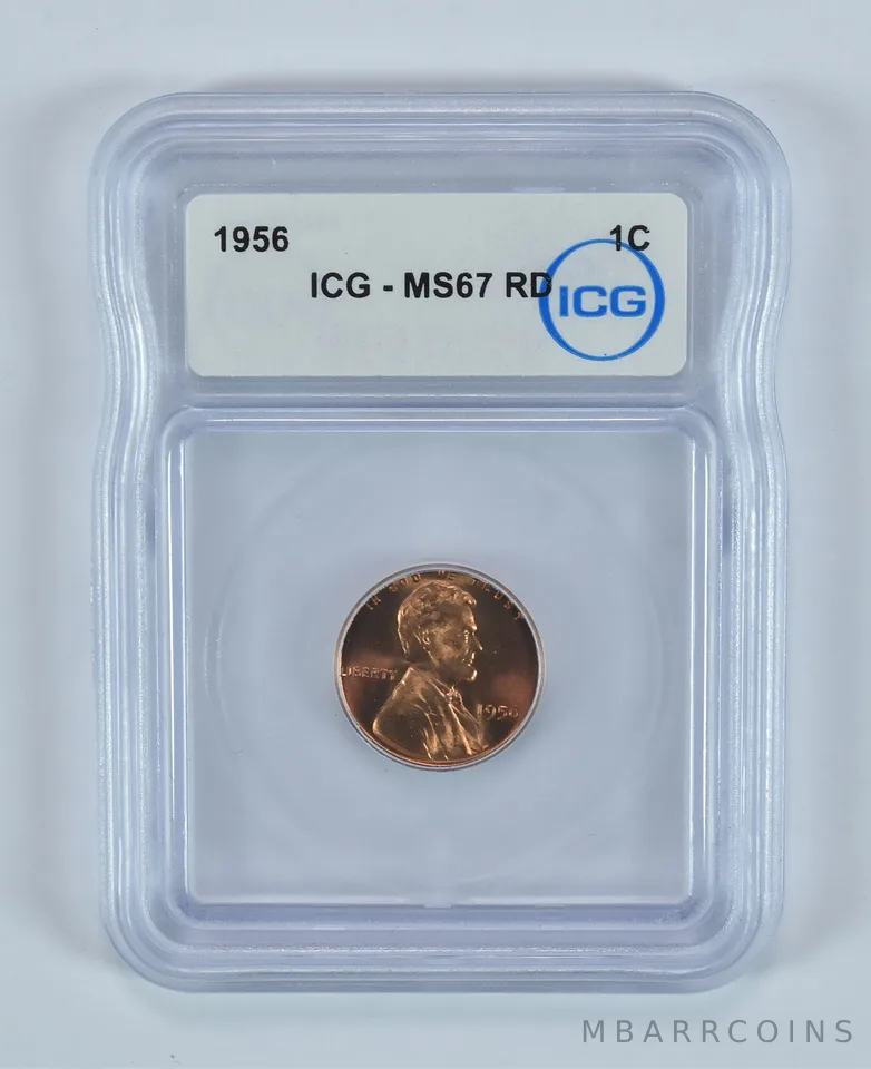 1956 Lincoln Wheat Cent MS67 RD ICG