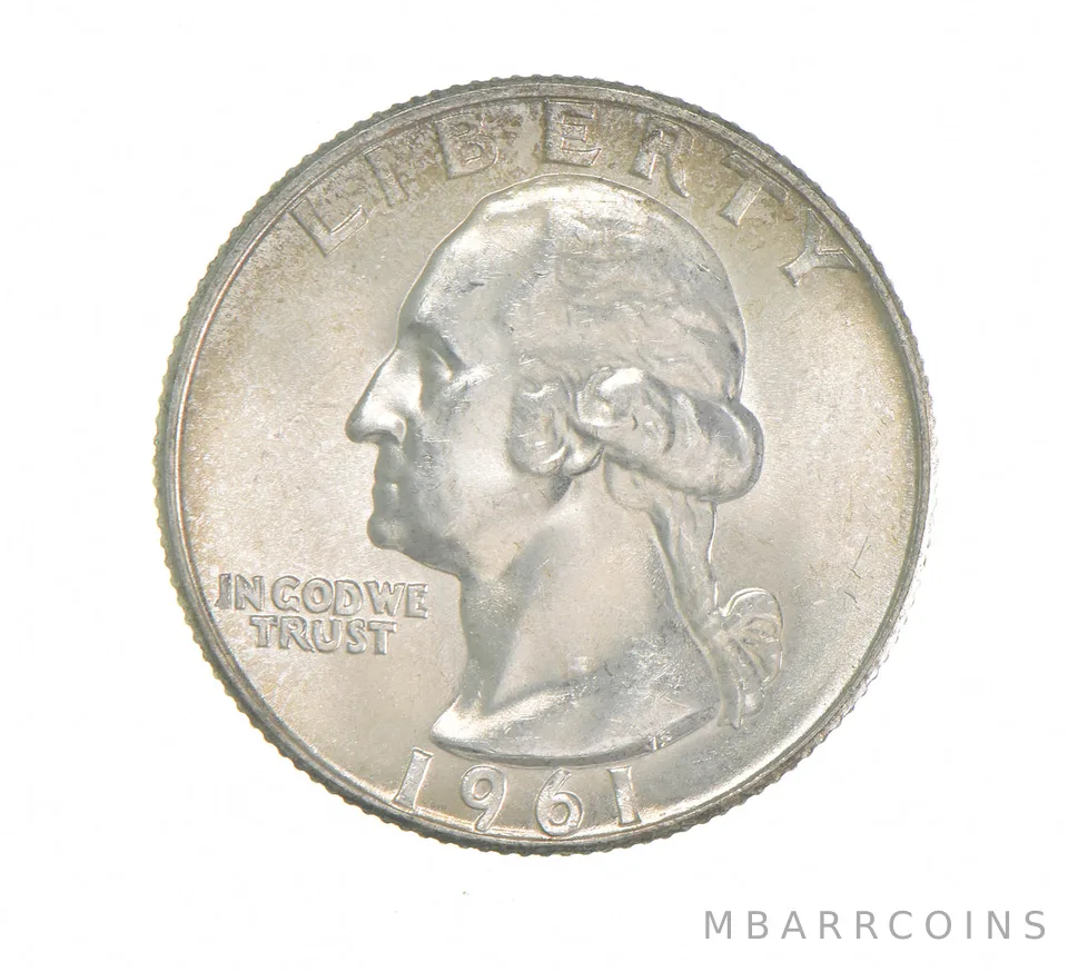 1961-D Washington Quarter- Crusty Original BU a2438