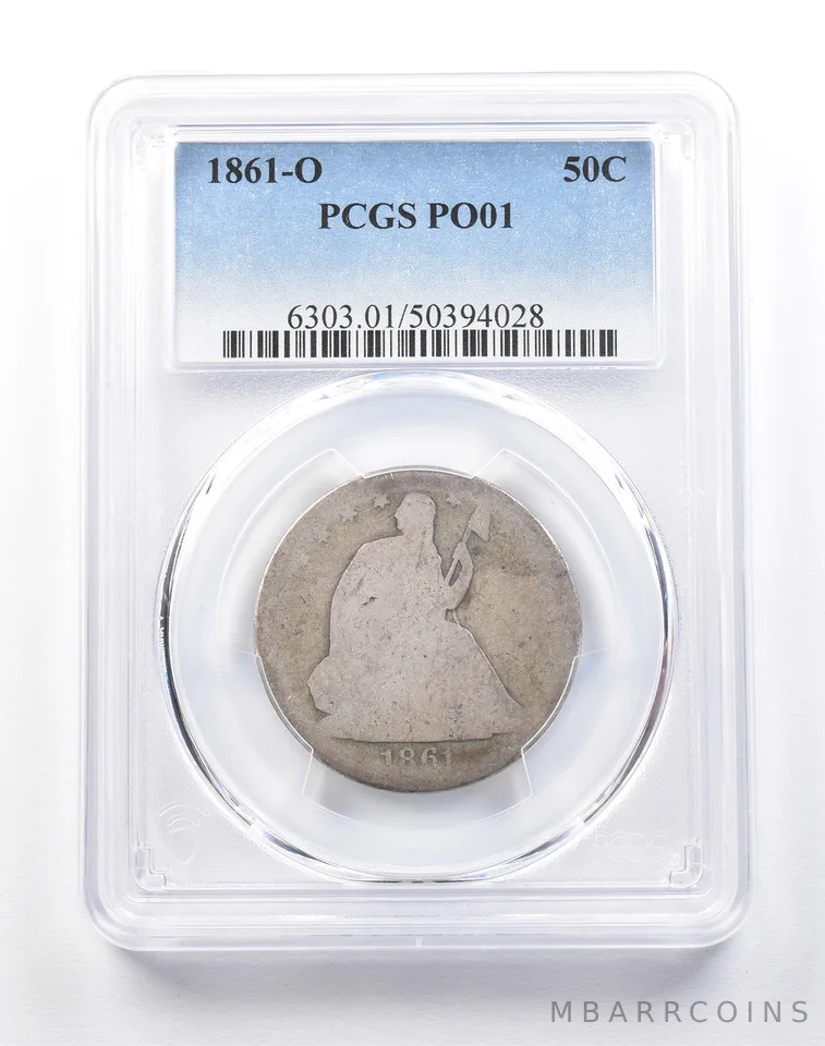 1861-O Seated Liberty Half Dollar PO01 PCGS Lowball a4091