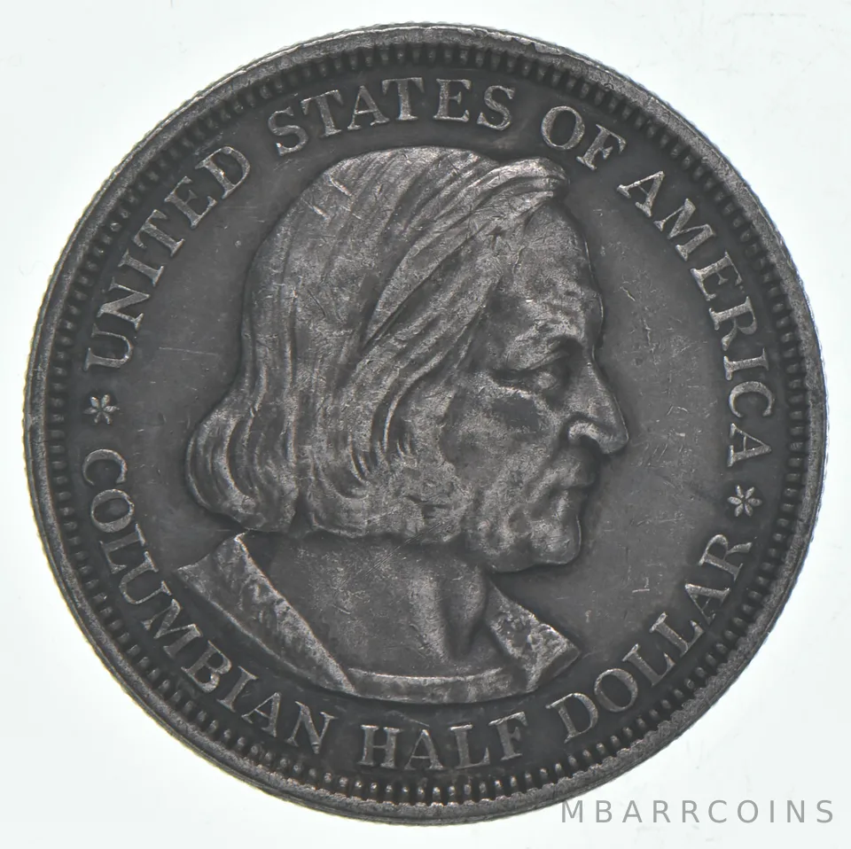1892 XF Christopher Columbus Columbian Exposition Half Dollar 90% Silver