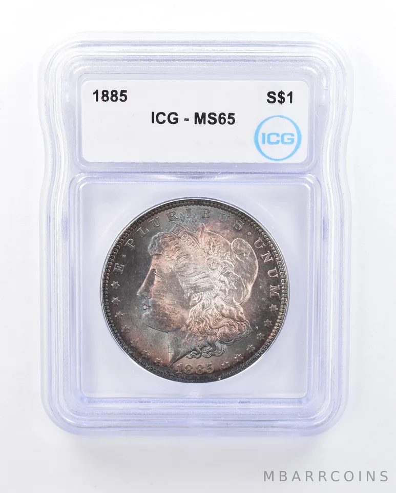 1885 Morgan Silver Dollar MS65 ICG Beautiful Tone *3708