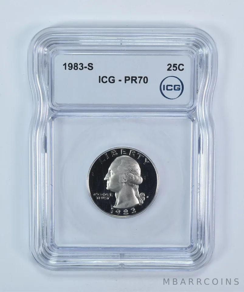 1983-S Washington Quarter PR70 ICG