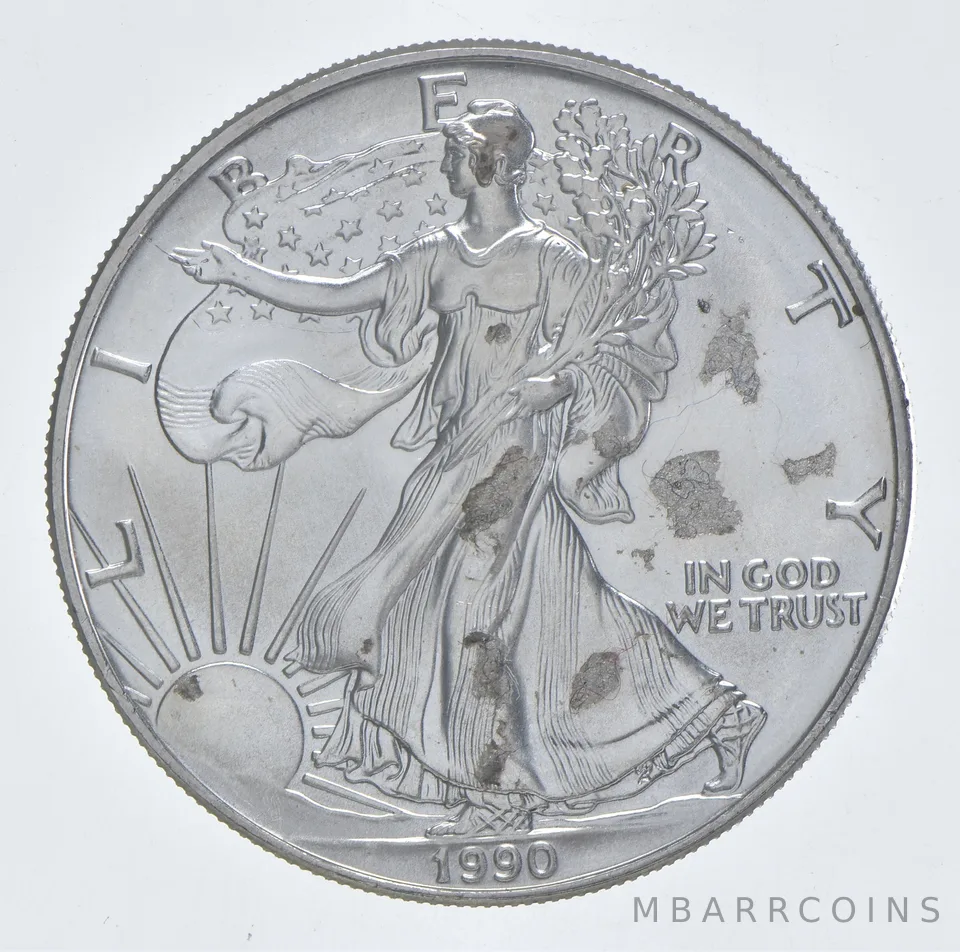 Better Date 1990 American Silver Eagle 1 Troy Oz .999 Fine Silver *118