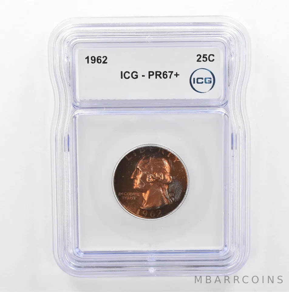 1962 Washington Quarter PR67+ ICG Beautiful Tone *5358