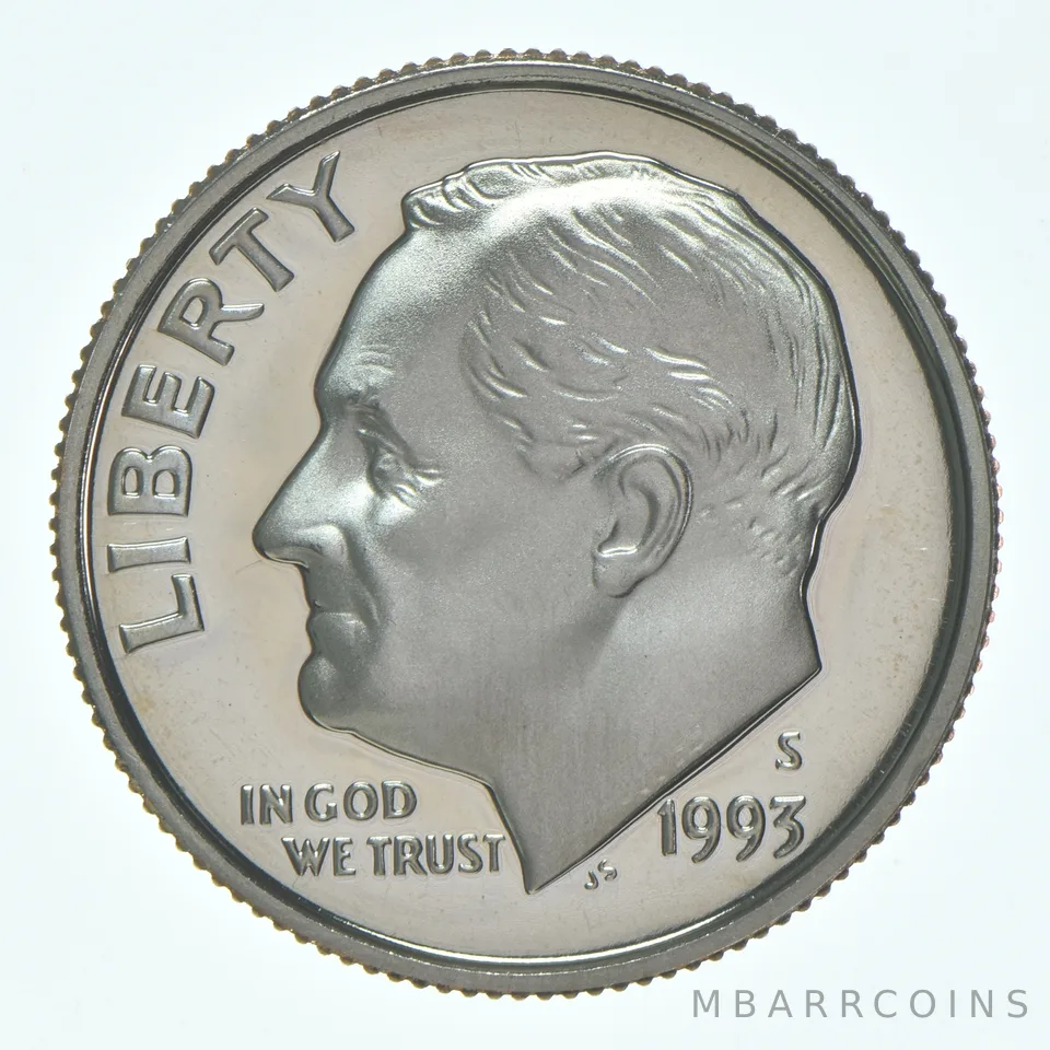 1993-S Roosevelt Dime CLAD Proof
