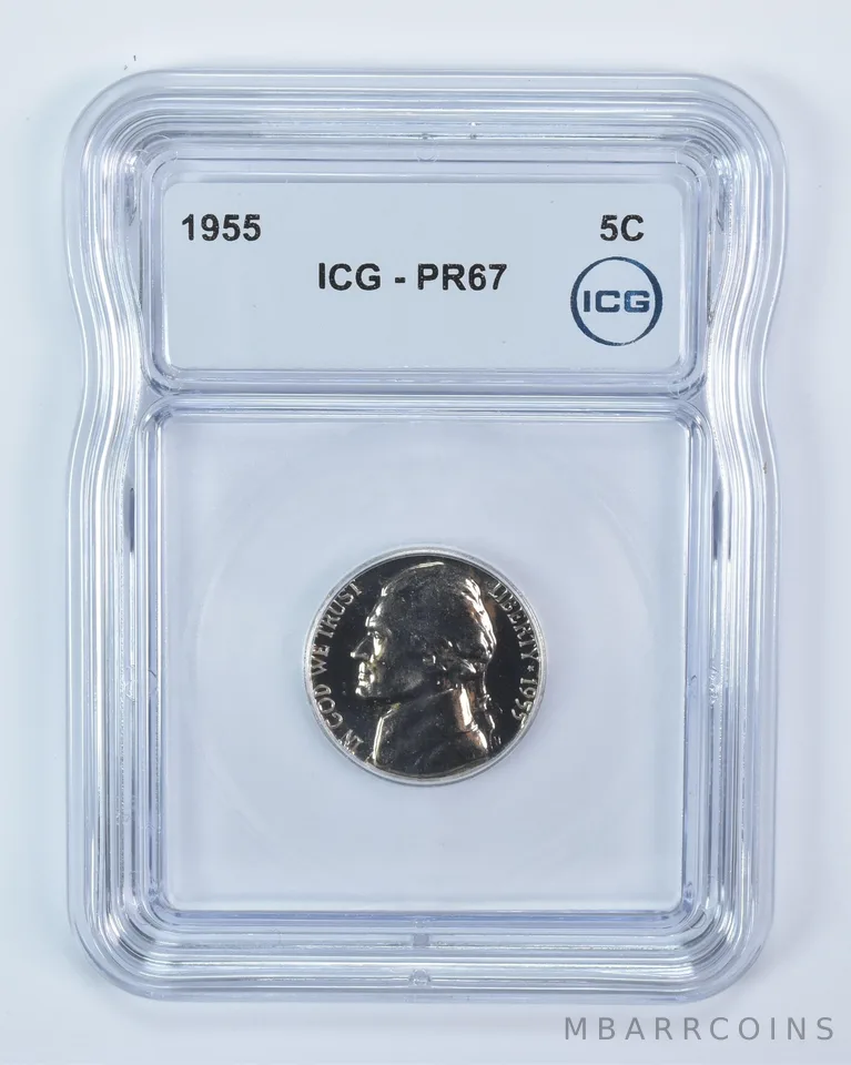 1955 Jefferson Nickel PR67 ICG