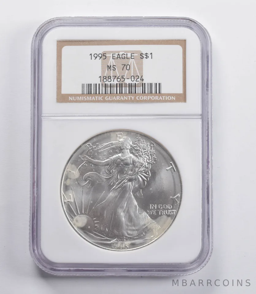 MS70 1995 American Silver Eagle NGC a2738