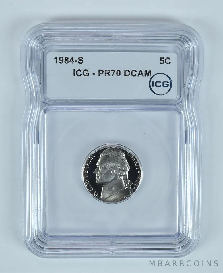 1984-S Jefferson Nickel PR70 DCAM ICG