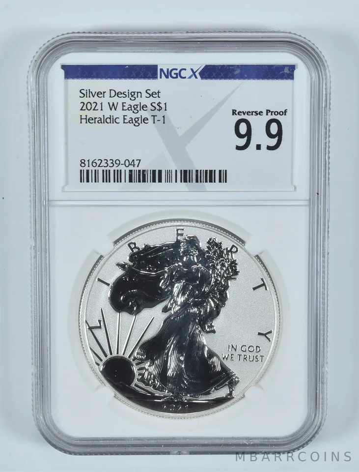 2021-W American Silver Eagle Type 1 Reverse Proof 9.9 NGC X NGCX