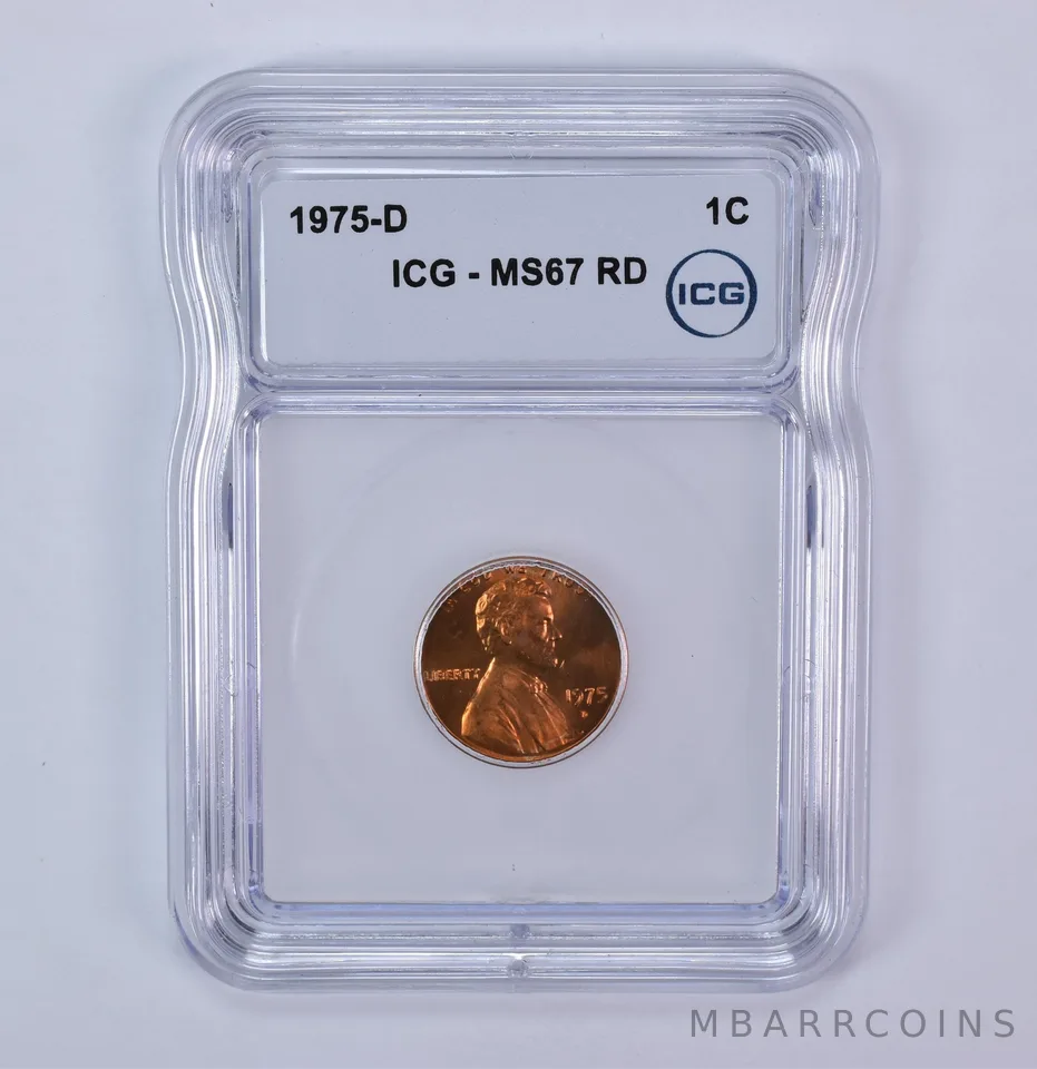 1975-D Lincoln Memorial Cent MS67 RD ICG