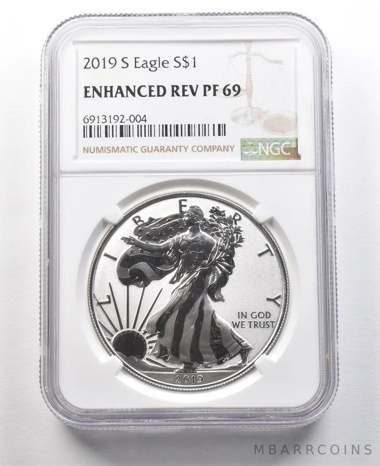 2019-S American Silver Eagle Enhanced Reverse PF69 NGC *8886
